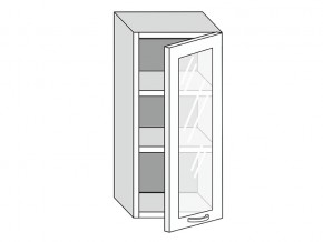 19.40.3 Шкаф настенный (h=913) на 400мм с 1-ой стекл. дверцей в Волчанске - volchansk.magazin-mebel74.ru | фото
