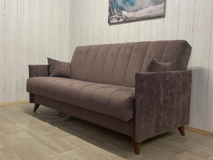 Диван Престиж-3 НПБ, велюр Sensey Dusty plum в Волчанске - volchansk.magazin-mebel74.ru | фото