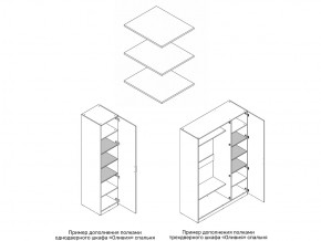 Комплект полок шкафа 1 дверного или 3 дверного в Волчанске - volchansk.magazin-mebel74.ru | фото