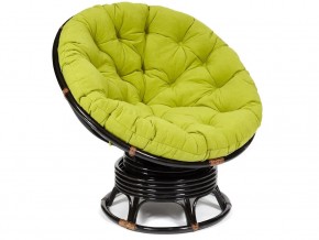 Кресло-качалка Papasan w 23/01 B с подушкой Antique brown, флок Олива в Волчанске - volchansk.magazin-mebel74.ru | фото