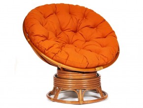 Кресло-качалка Papasan w 23/01 B с подушкой Cognac, ткань Оранжевый в Волчанске - volchansk.magazin-mebel74.ru | фото