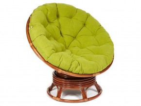 Кресло-качалка Papasan w 23/01 B с подушкой Pecan, флок Олива в Волчанске - volchansk.magazin-mebel74.ru | фото