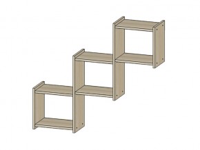 Полка Квадро ясень шимо светлый в Волчанске - volchansk.magazin-mebel74.ru | фото