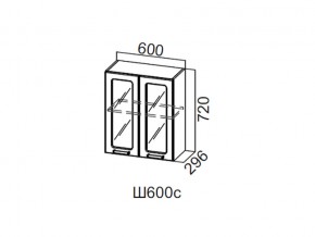 Ш600с/720 Шкаф навесной 600/720 (со стеклом) в Волчанске - volchansk.magazin-mebel74.ru | фото