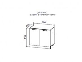 Шкаф нижний ДСМ800 под мойку в Волчанске - volchansk.magazin-mebel74.ru | фото